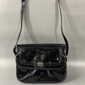Vintage Bally Black Patent Leather Shoulder/Crossbody Bag
